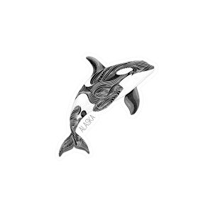 Orca Line Art Sticker
