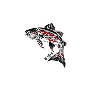 Haida Art Salmon Sticker