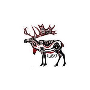 Haida Art Caribou Sticker