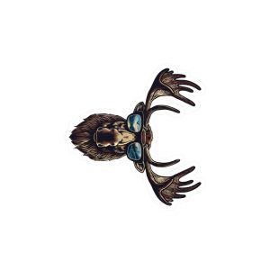 Moose in Sunglasses Sticker