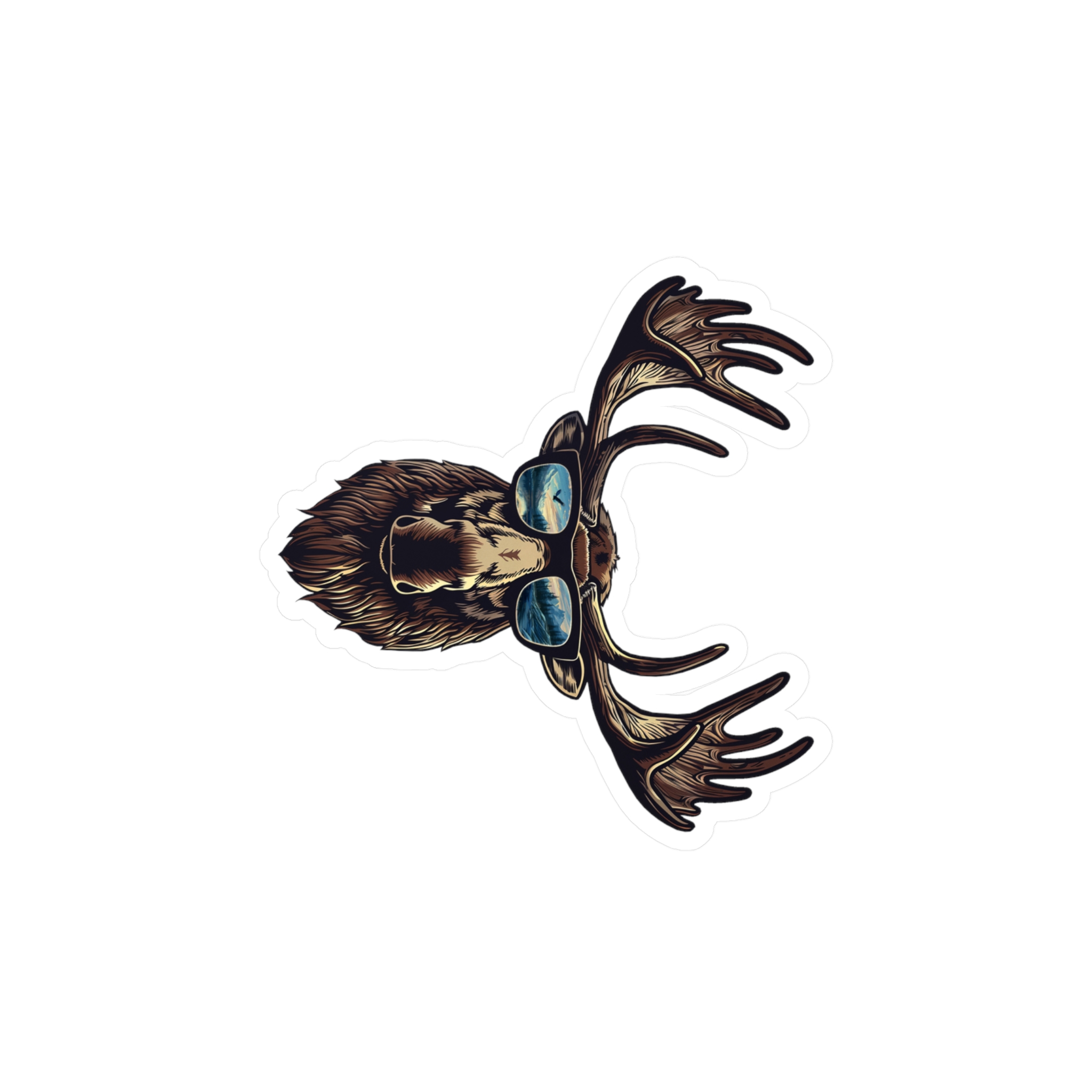 Moose in Sunglasses Sticker