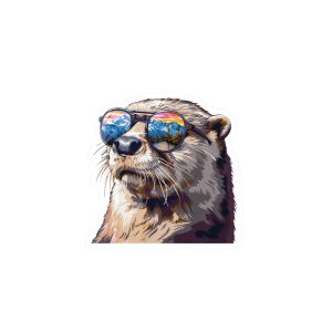 Otter Wearing Sunglasses Sticker