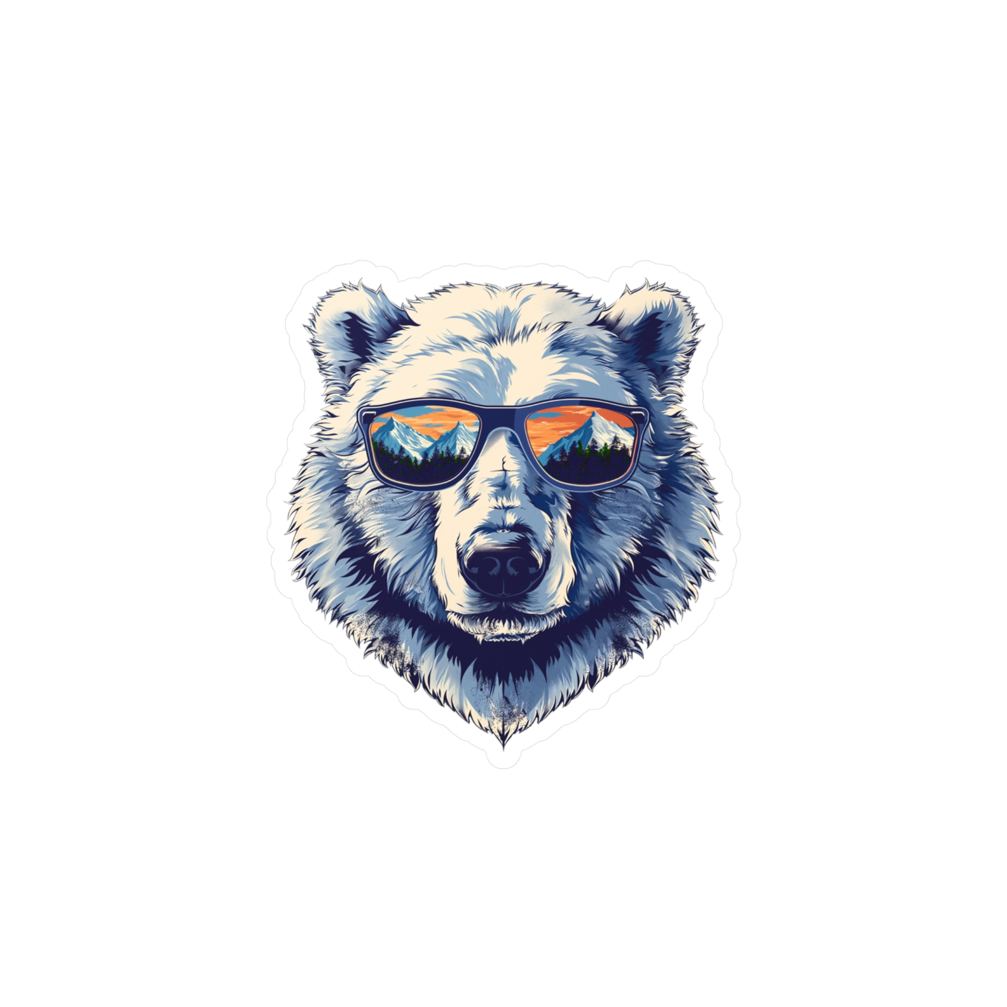 Polar Bear Wearing Sunglasses Sticker