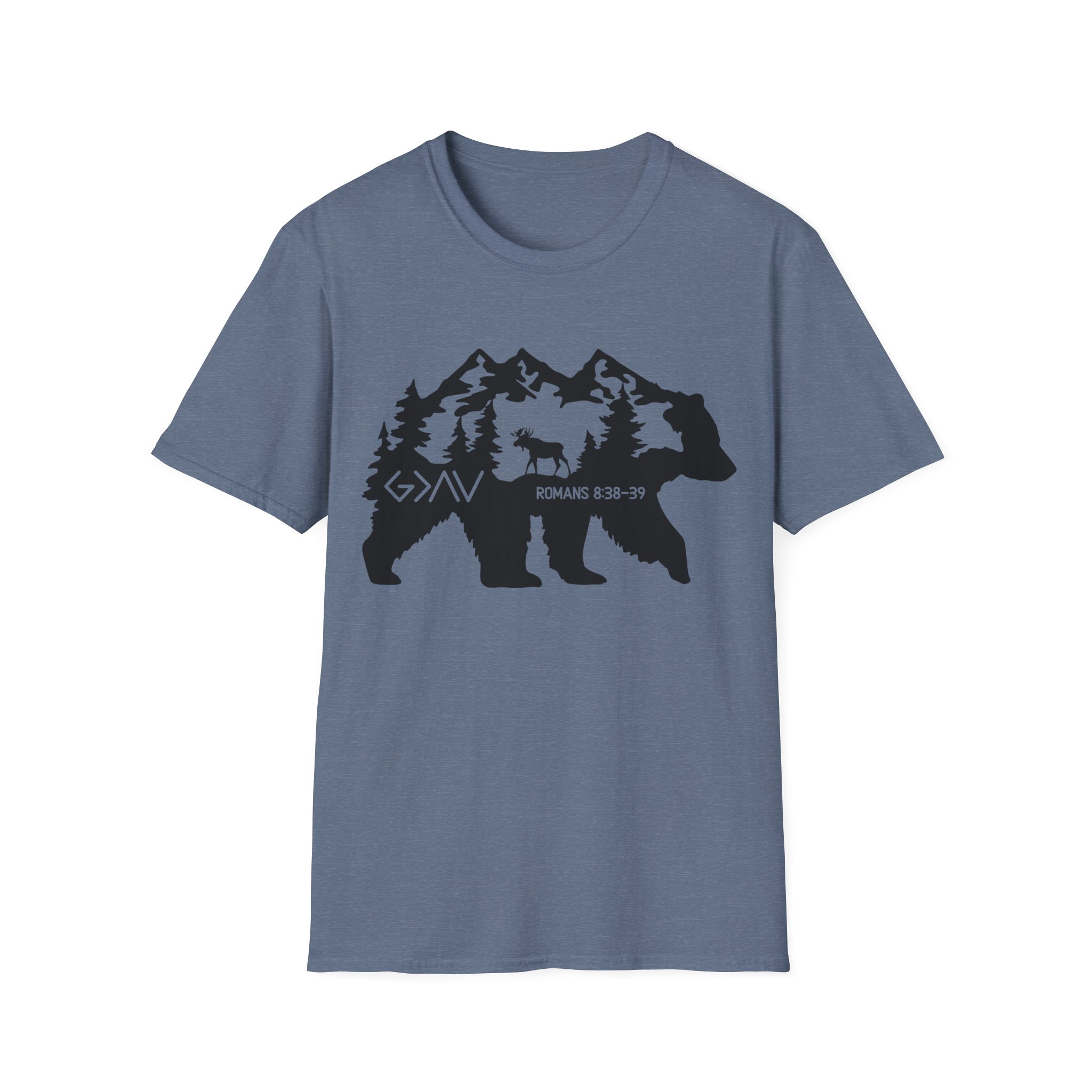 God is Greater Bear Softstyle Tee - Image 15