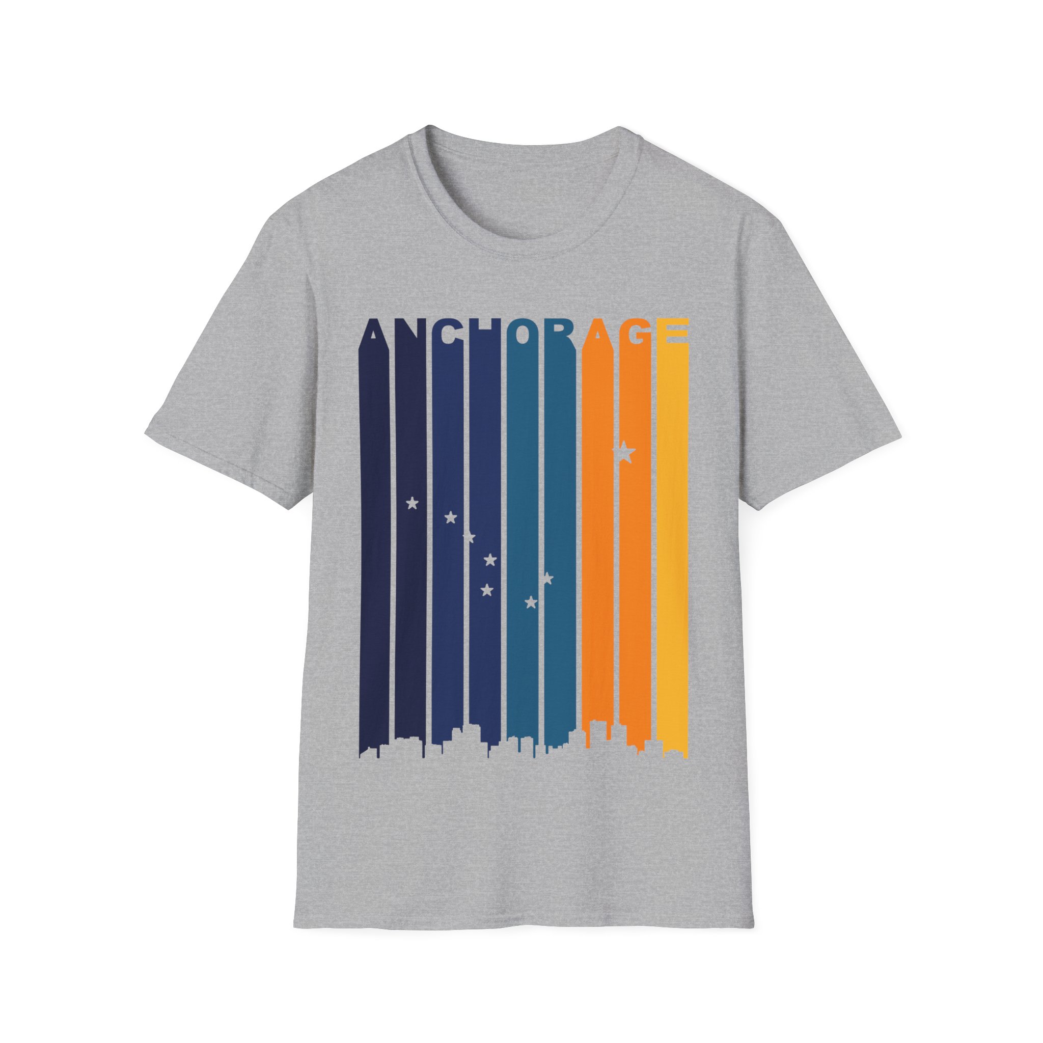 Anchorage Alaska Skyline Softstyle Tee - Image 5