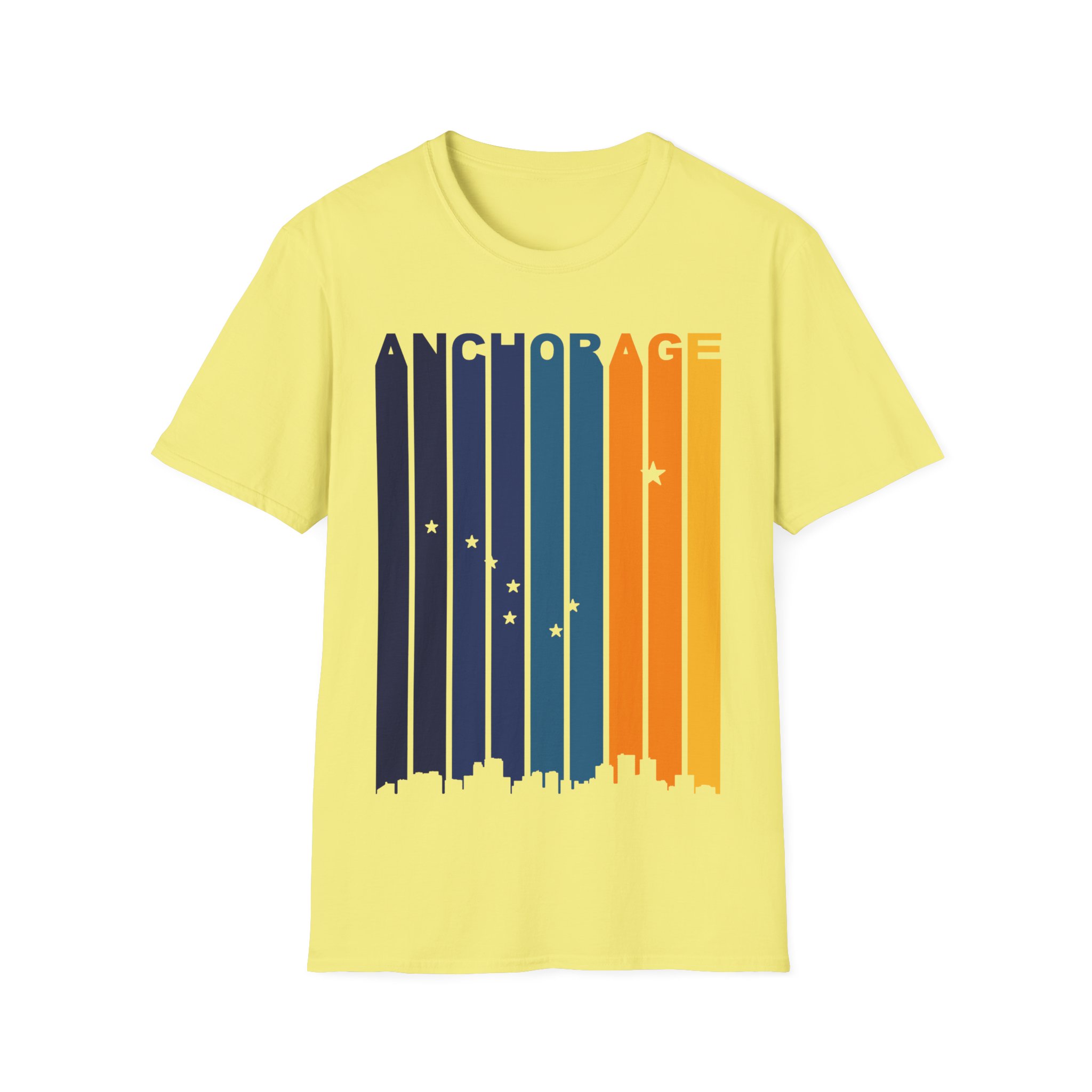 Anchorage Alaska Skyline Softstyle Tee - Image 6