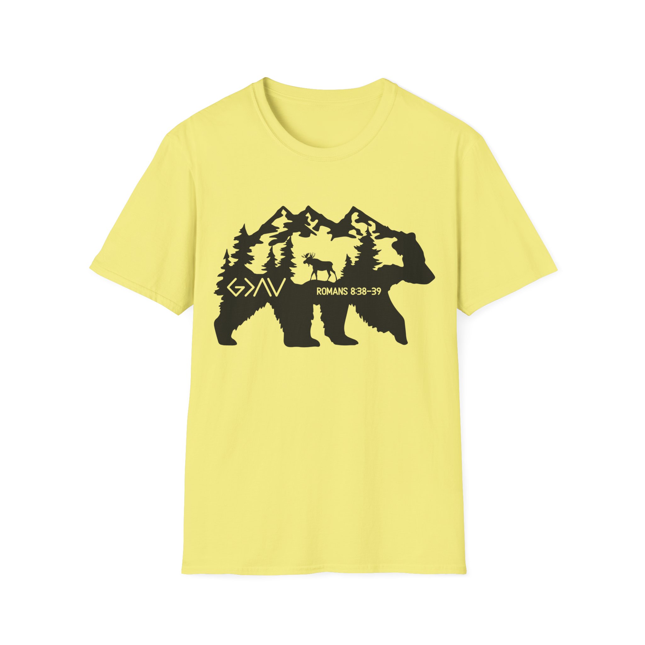God is Greater Bear Softstyle Tee - Image 7