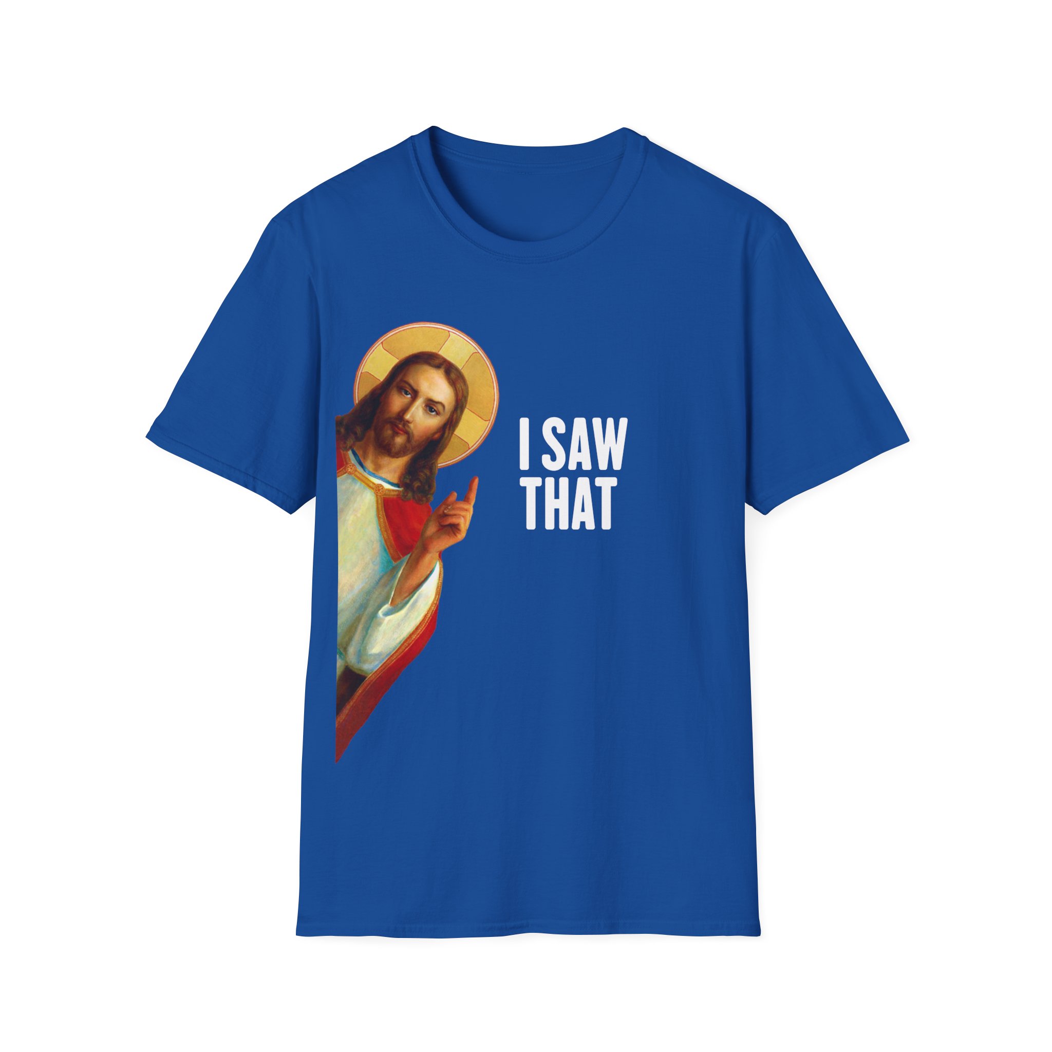Jesus "I Saw That" Softstyle Tee - Image 9