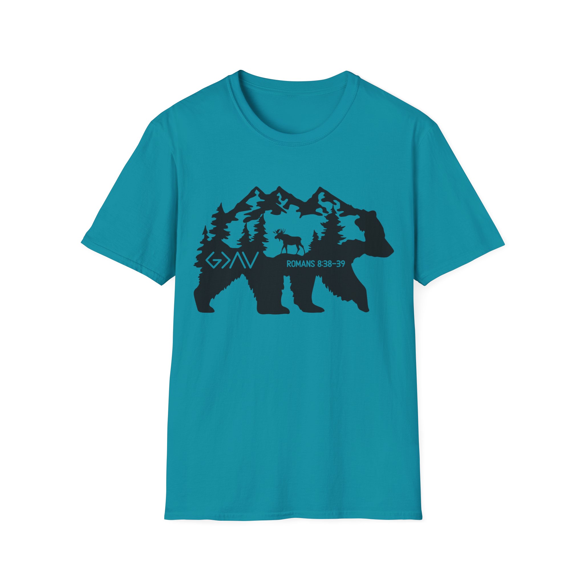 God is Greater Bear Softstyle Tee - Image 12