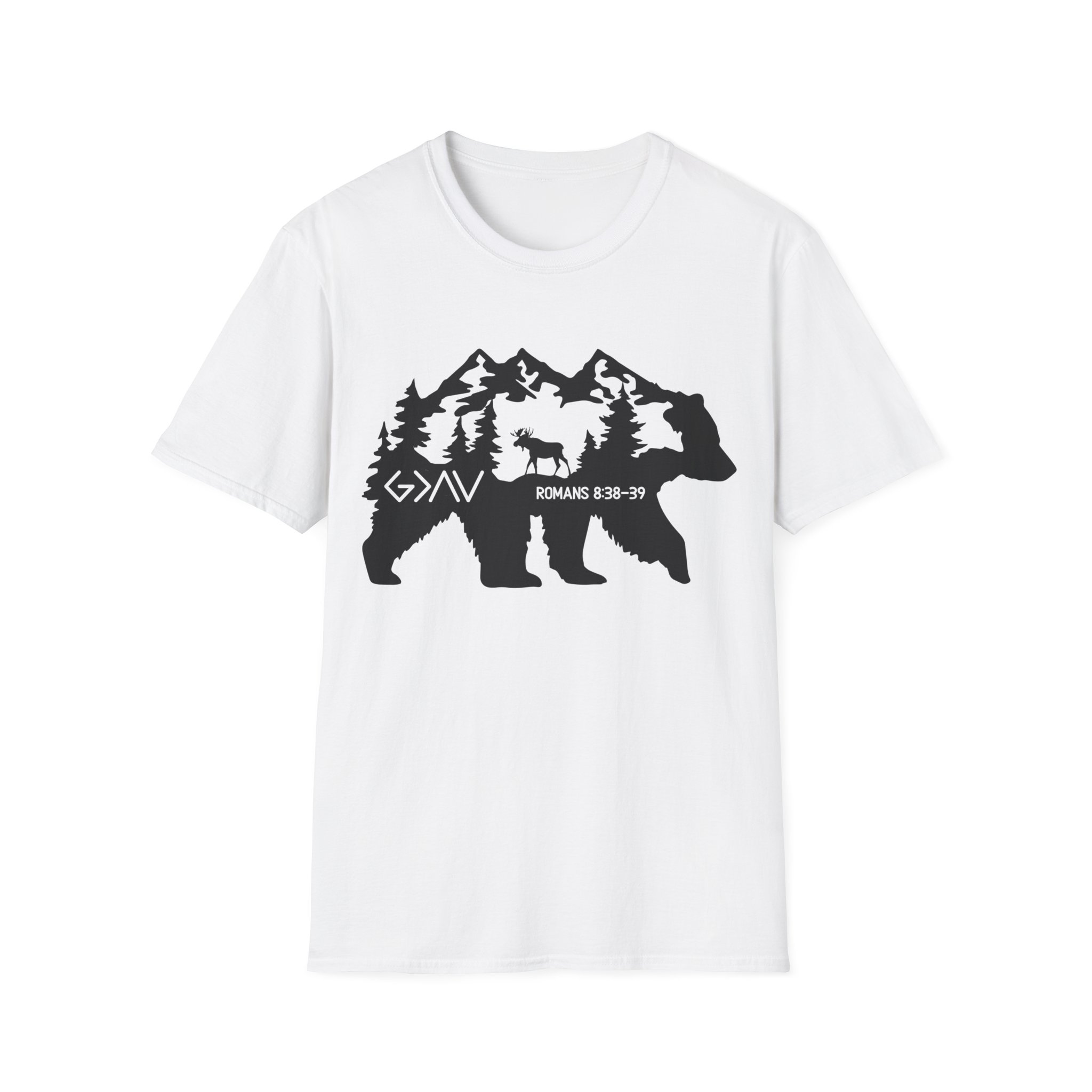 God is Greater Bear Softstyle Tee - Image 3
