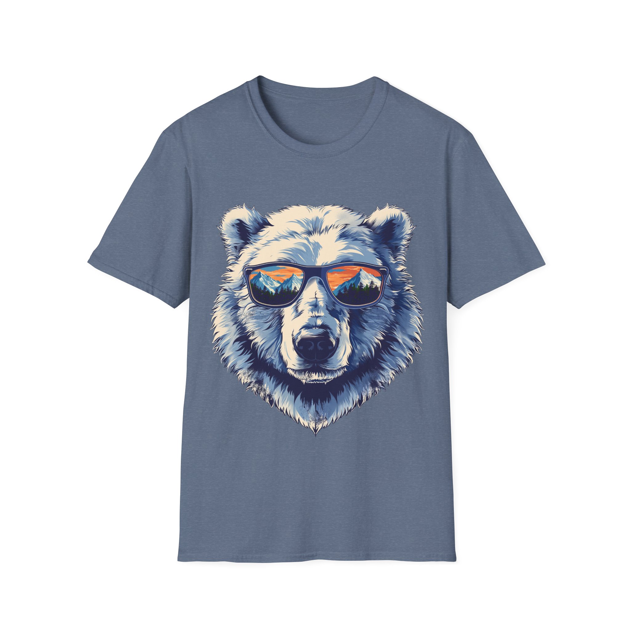 Polar Bear in Sunglasses Softstyle Tee - Image 13