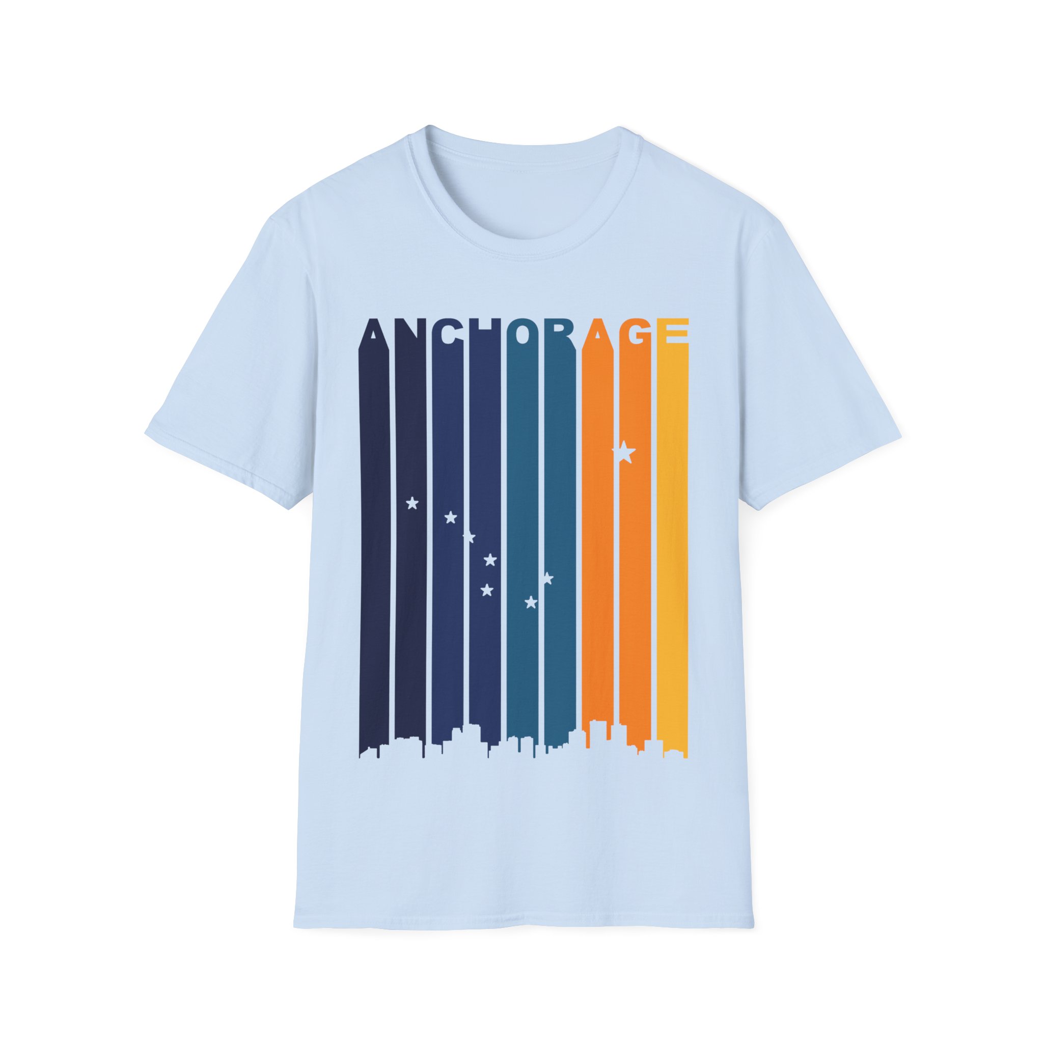 Anchorage Alaska Skyline Softstyle Tee - Image 11
