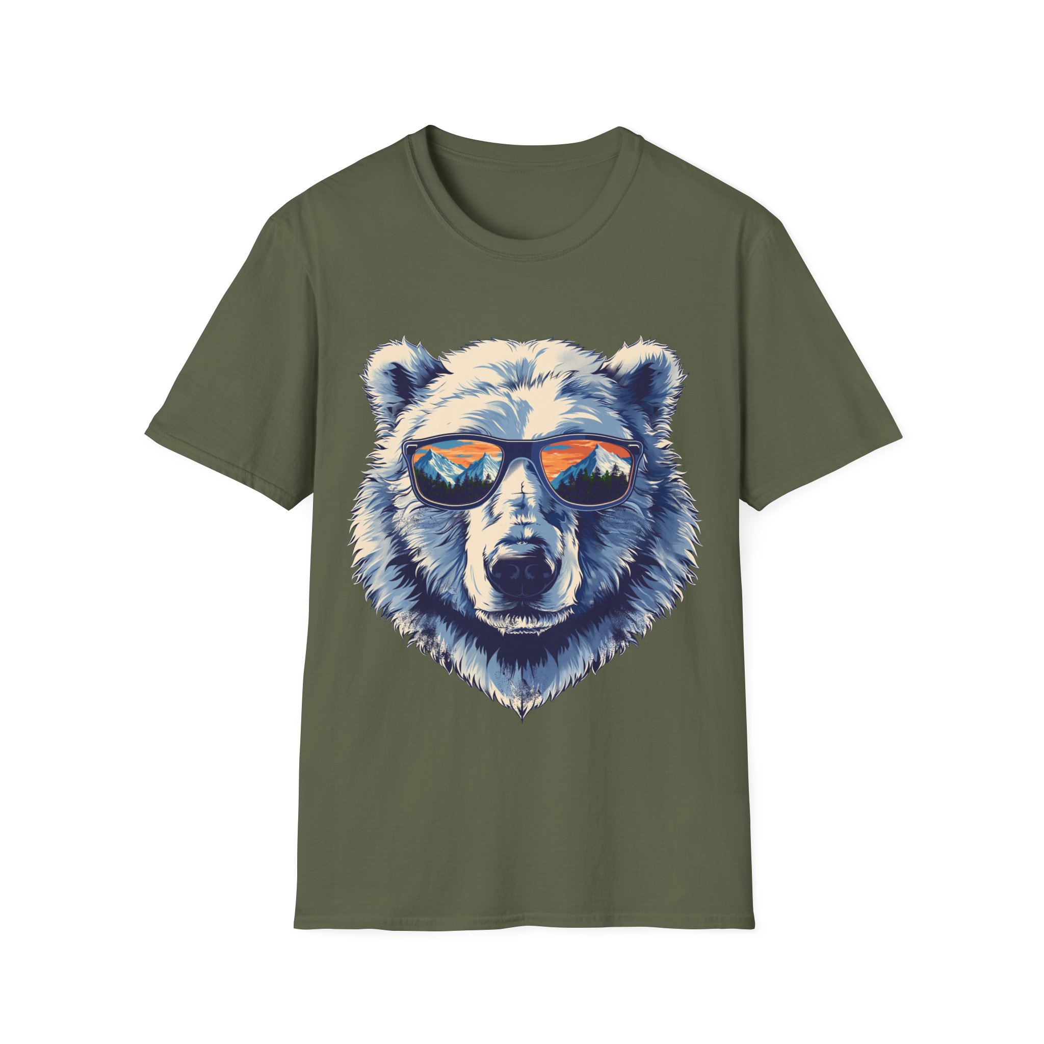 Polar Bear in Sunglasses Softstyle Tee - Image 8