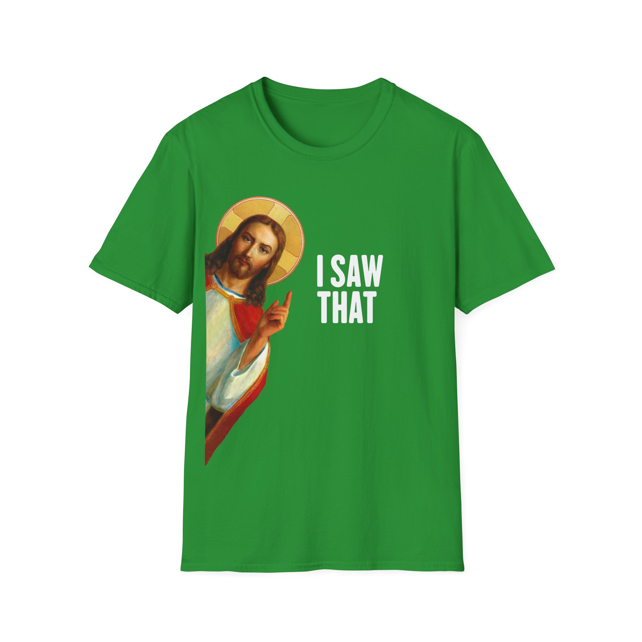Jesus "I Saw That" Softstyle Tee - Image 6